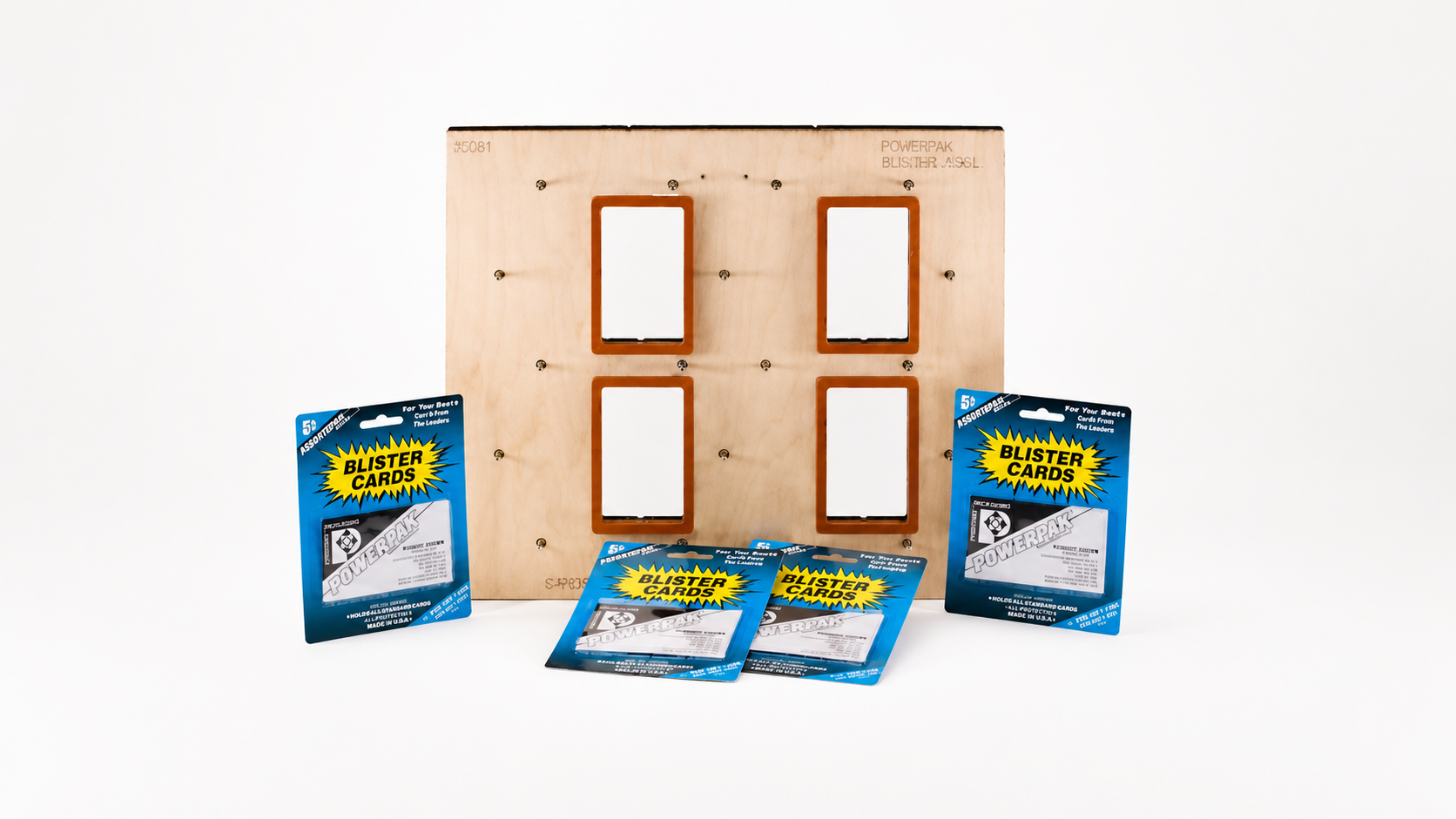 Powerpak blister tooling board and blister cards