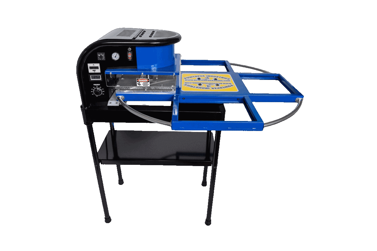 Powerpak machine sealing blister packaging